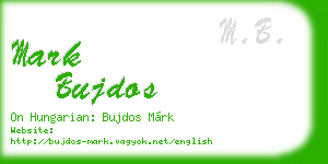 mark bujdos business card